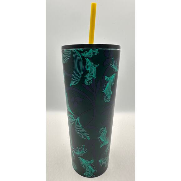 Starbucks Stainless Steel Tumbler Emerald & Jade Floral Blossom 2020 - 24oz - Picture 4 of 5